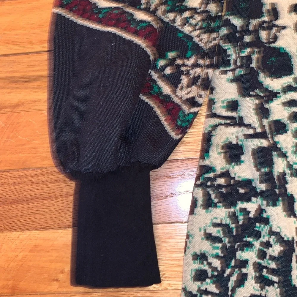 Free People Music and Lyrics Balloon Sleeve Printed Knit Sweater Dress! - Picture 5 of 6